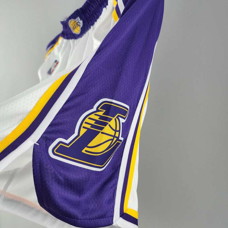 Short 75e anniversaire Los Angeles Lakers blanc NBA