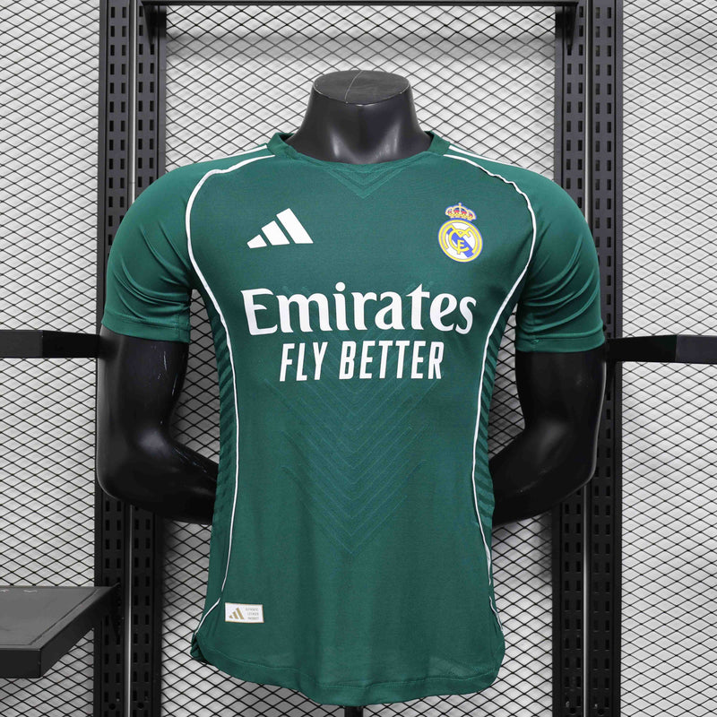 CAMISA VERSÃO PLAYER DO REAL MADRID 25/26 VERDE
